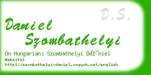 daniel szombathelyi business card